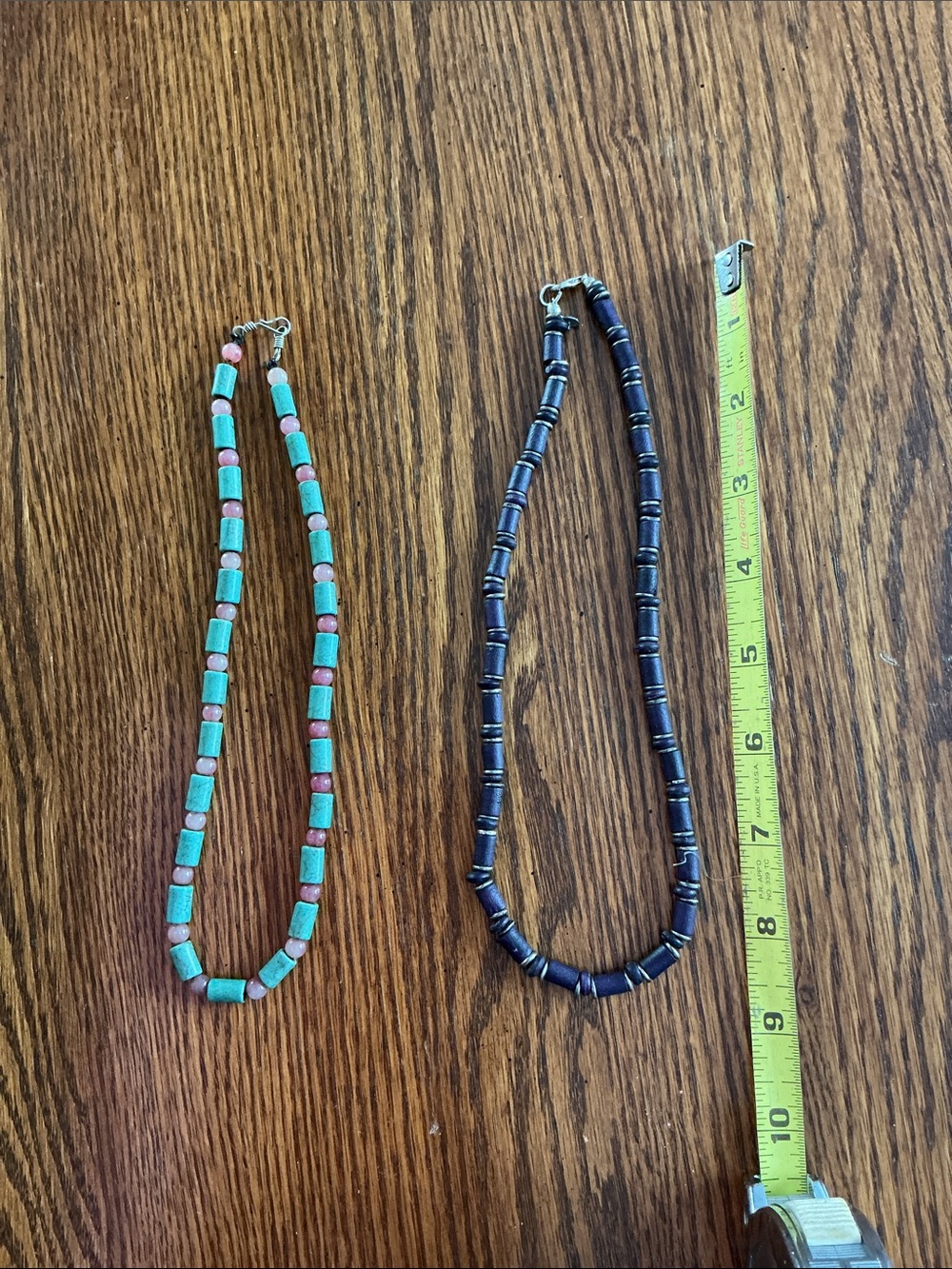 Handcrafted Turquoise & Black Beaded Necklaces - men or Women Jewelry
